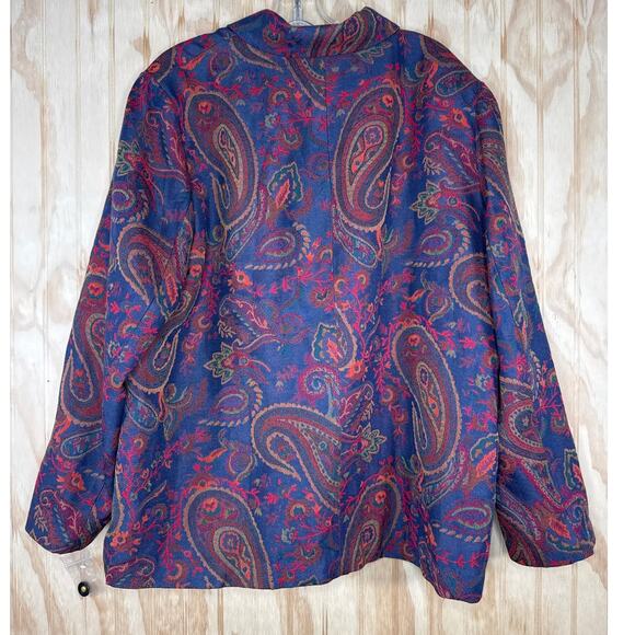 BFA Classics Tapestry Paisley Vintage NWT Button Lined Jacket Women Size 2X - Picture 3 of 6